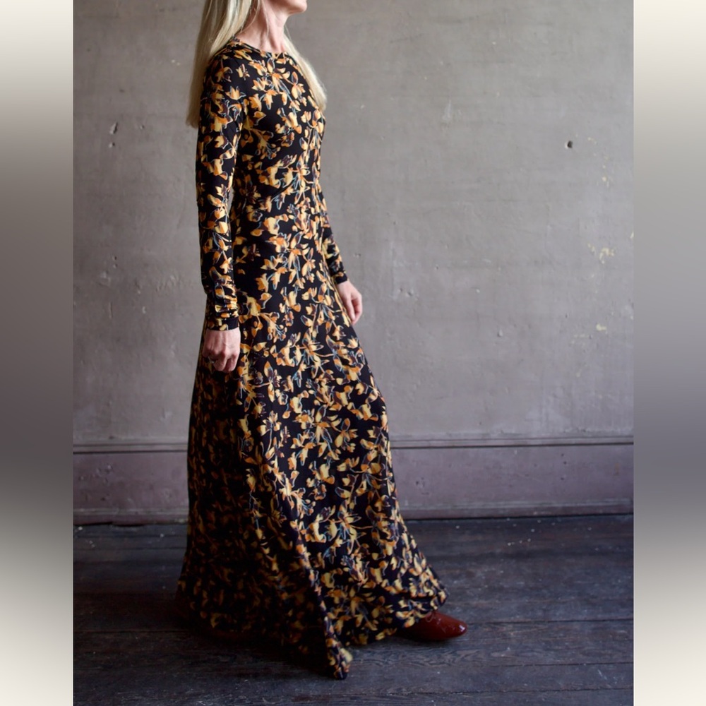 NWOT  ULLA JOHNSON | AMARI JERSEY LONG SLEEVE DRESS | SOLARIS